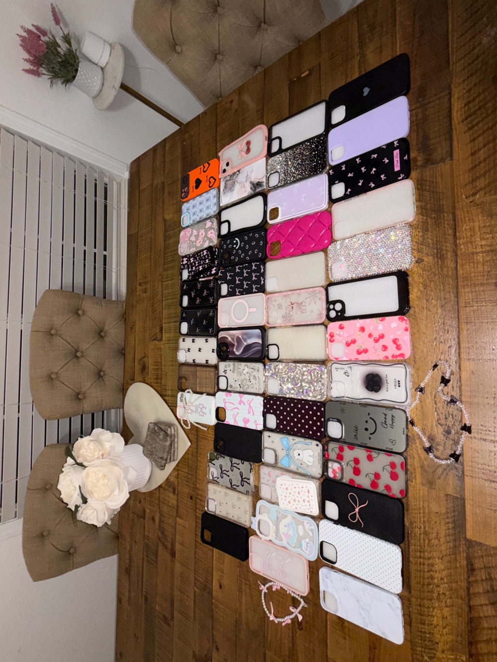 Assorted Pink, Black & White Decorative Phone Case Collection iPhone 14 cases
